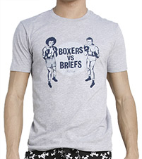 Boxer vs. Briefs Crew Neck T-Shirt
